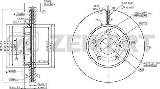 Zekkert BS-5750 - Əyləc Diski furqanavto.az