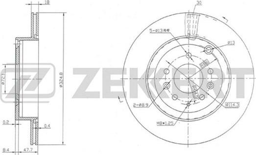 Zekkert BS-5753 - Əyləc Diski furqanavto.az