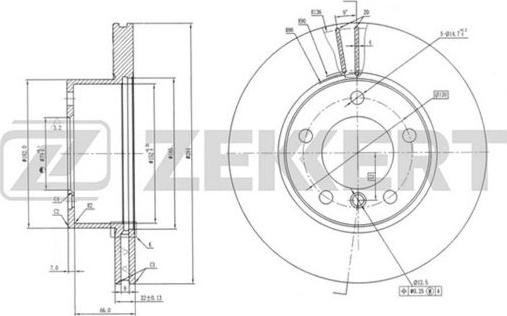 Zekkert BS-5769 - Əyləc Diski furqanavto.az