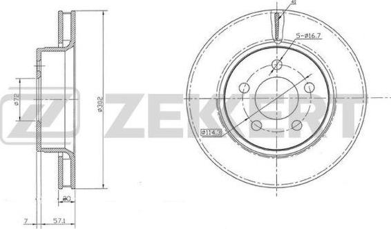 Zekkert BS-5760 - Əyləc Diski furqanavto.az