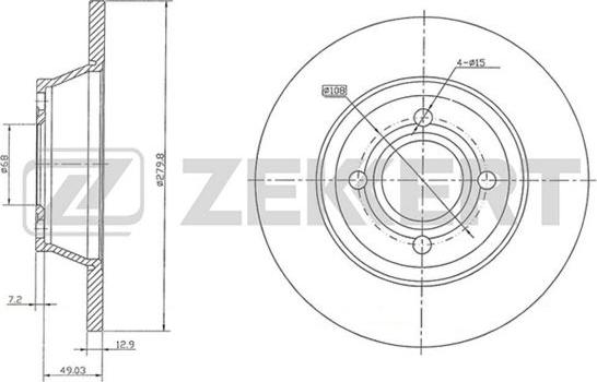 Zekkert BS-5763 - Əyləc Diski furqanavto.az