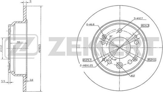 Zekkert BS-5709 - Əyləc Diski furqanavto.az