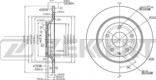 Zekkert BS-5708 - Əyləc Diski furqanavto.az