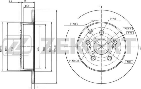 Zekkert BS-5703 - Əyləc Diski furqanavto.az