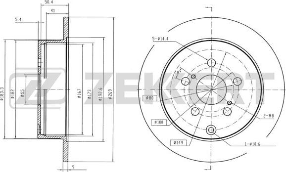 Zekkert BS-5702B - Əyləc Diski furqanavto.az