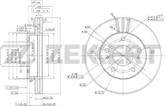 Zekkert BS-5718 - Əyləc Diski furqanavto.az