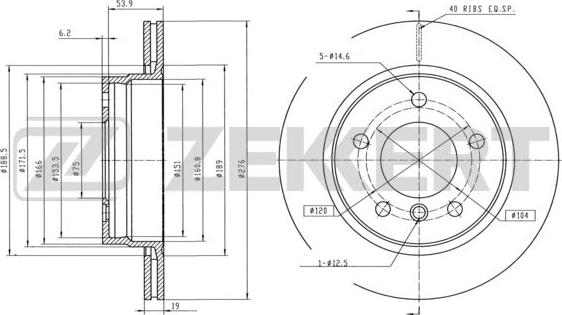 Zekkert BS-5789 - Əyləc Diski furqanavto.az