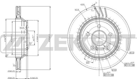 Zekkert BS-5786 - Əyləc Diski furqanavto.az