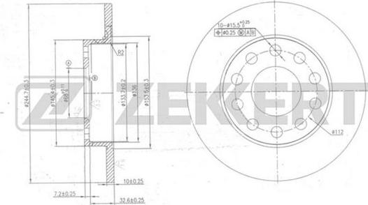 Zekkert BS-5780 - Əyləc Diski furqanavto.az