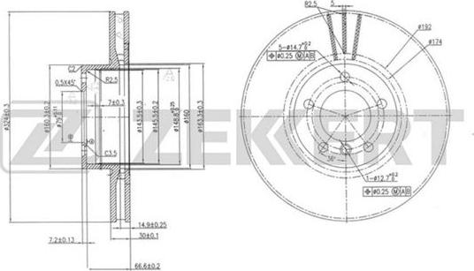 Zekkert BS-5787 - Əyləc Diski furqanavto.az