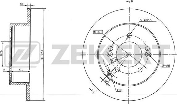 Zekkert BS-5729 - Əyləc Diski furqanavto.az