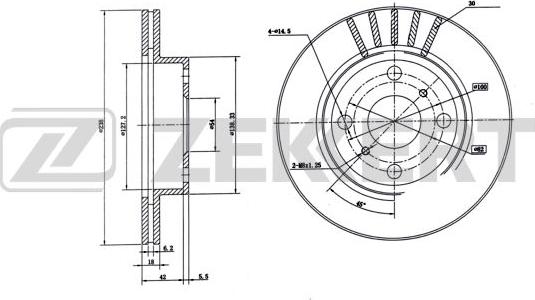 Zekkert BS-5723 - Əyləc Diski furqanavto.az