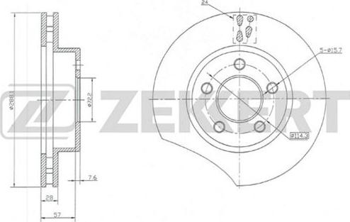 Zekkert BS-5727 - Əyləc Diski furqanavto.az