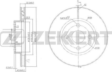 Zekkert BS-5777 - Əyləc Diski furqanavto.az