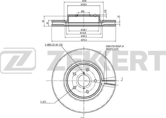 Zekkert BS-6456 - Əyləc Diski furqanavto.az