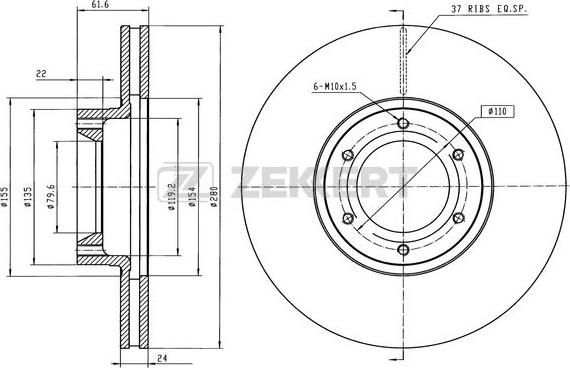 Zekkert BS-6458 - Əyləc Diski furqanavto.az