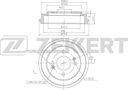 Zekkert BS-6464 - Əyləc barabanı furqanavto.az