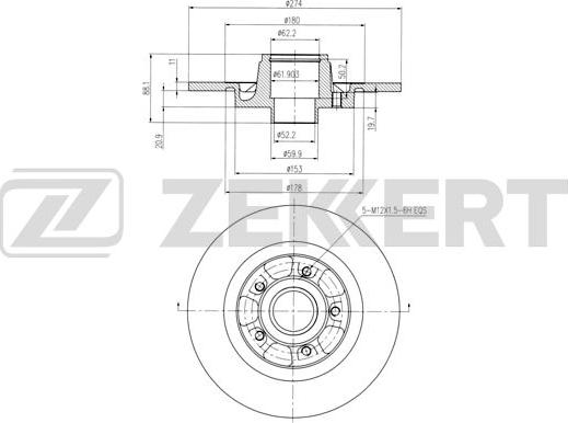 Zekkert BS-6483 - Əyləc Diski furqanavto.az