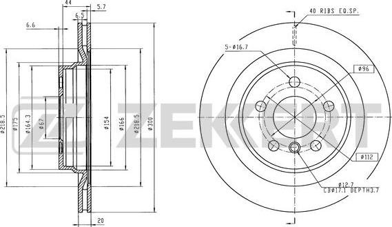 Zekkert BS-6598 - Əyləc Diski furqanavto.az