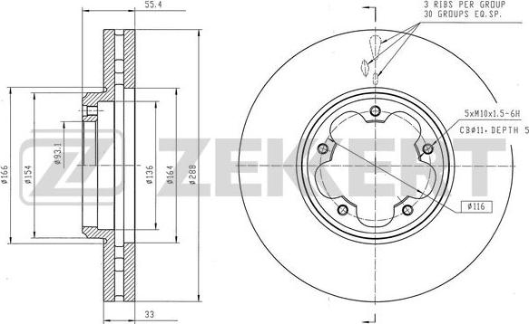 Zekkert BS-6553 - Əyləc Diski furqanavto.az