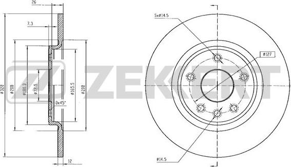 Zekkert BS-6564 - Əyləc Diski furqanavto.az