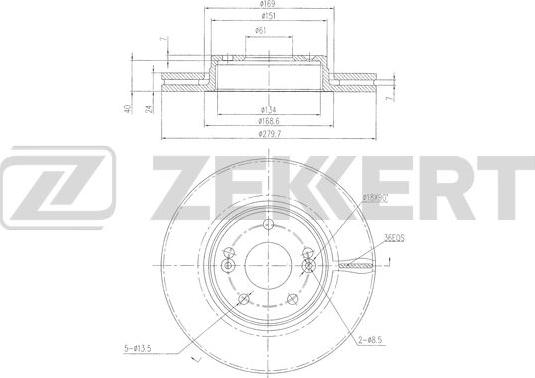 Zekkert BS-6502 - Əyləc Diski furqanavto.az