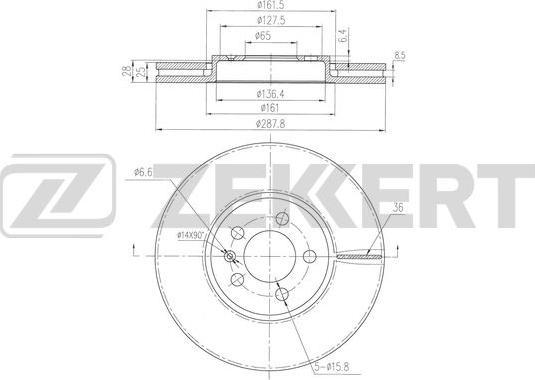 Zekkert BS-6519 - Əyləc Diski furqanavto.az