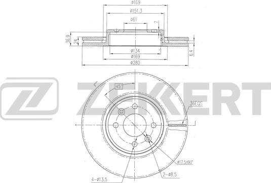 Zekkert BS-6521 - Əyləc Diski furqanavto.az