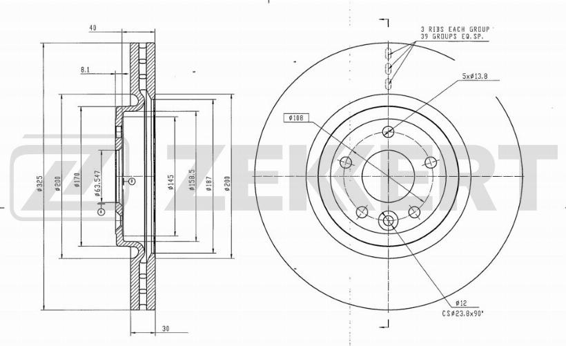 Zekkert BS-6635 - Əyləc Diski furqanavto.az