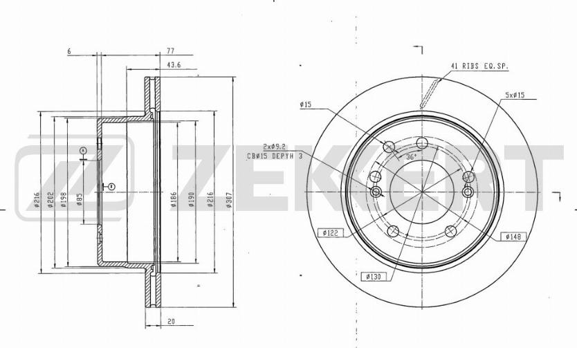 Zekkert BS-6630 - Əyləc Diski furqanavto.az