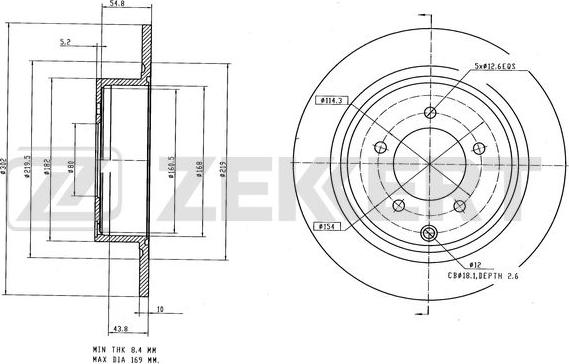 Zekkert BS-6624 - Əyləc Diski furqanavto.az