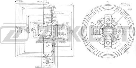 Zekkert BS-6093 - Əyləc barabanı furqanavto.az