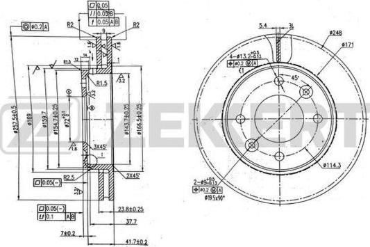 Zekkert BS-6045 - Əyləc Diski furqanavto.az