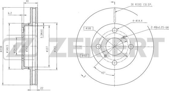 Zekkert BS-6050 - Əyləc Diski furqanavto.az