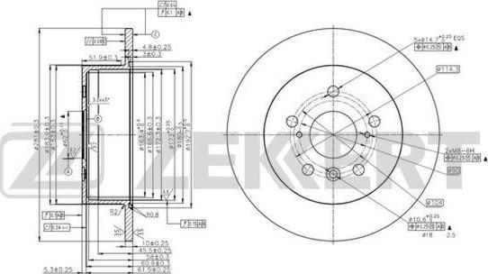 Zekkert BS-6087 - Əyləc Diski furqanavto.az