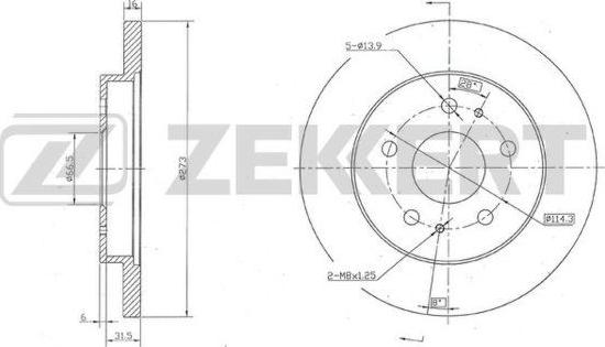 Zekkert BS-6039 - Əyləc Diski furqanavto.az