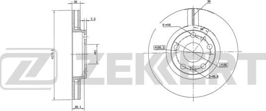 Zekkert BS-6024 - Əyləc Diski furqanavto.az