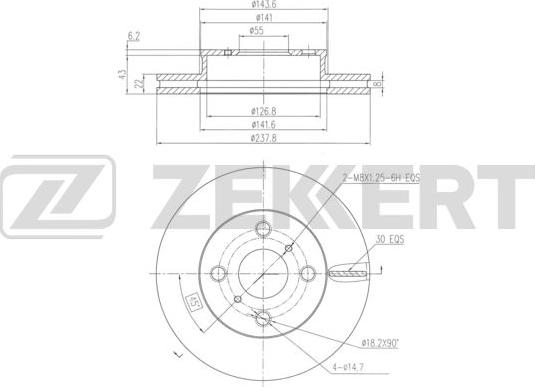 Zekkert BS-6071 - Əyləc Diski furqanavto.az