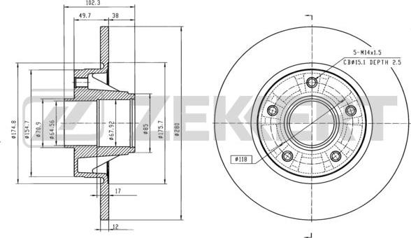 Zekkert BS-6072 - Əyləc Diski furqanavto.az