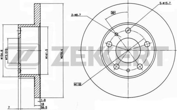 Zekkert BS-6147 - Əyləc Diski furqanavto.az