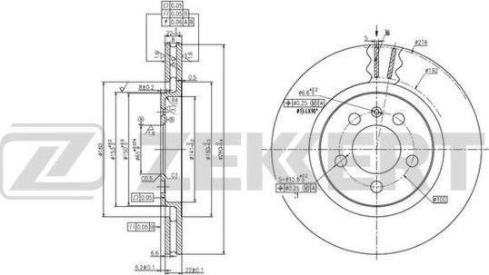 Zekkert BS-6150 - Əyləc Diski furqanavto.az