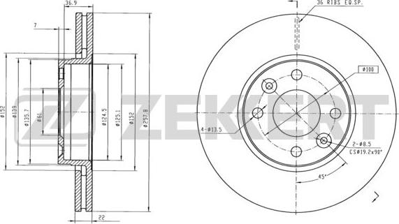 Zekkert BS-6115 - Əyləc Diski furqanavto.az