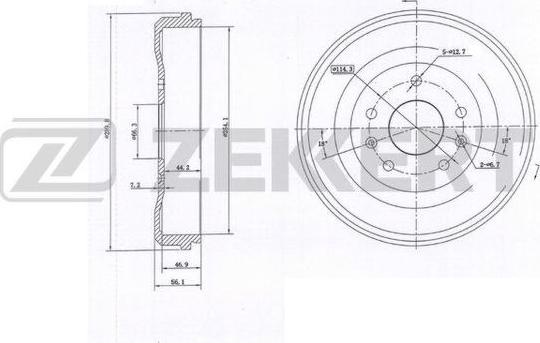 Zekkert BS-6113 - Əyləc barabanı furqanavto.az