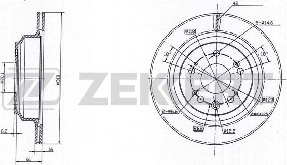 Zekkert BS-6186 - Əyləc Diski furqanavto.az