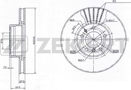 Zekkert BS-6129 - Əyləc Diski furqanavto.az