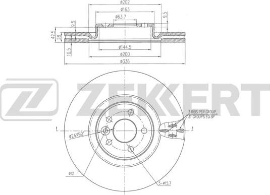 Zekkert BS-6349 - Əyləc Diski furqanavto.az