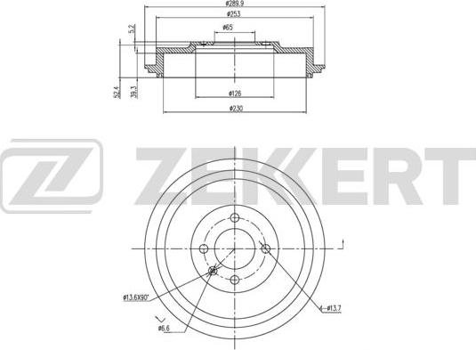 Zekkert BS-6353 - Əyləc barabanı furqanavto.az