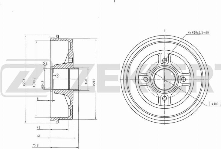 Zekkert BS-6311 - Əyləc barabanı furqanavto.az