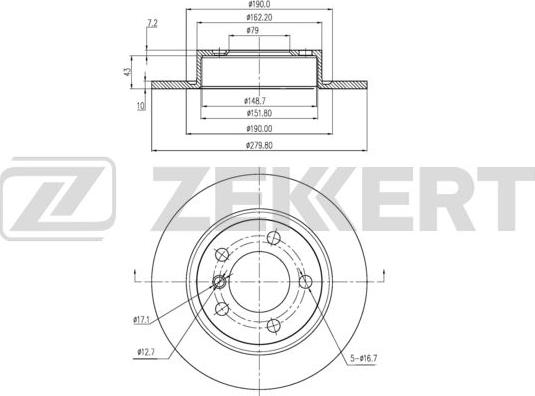 Zekkert BS-6339 - Əyləc Diski furqanavto.az