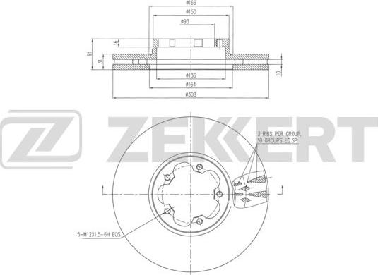 Zekkert BS-6285 - Əyləc Diski furqanavto.az